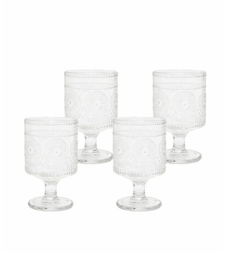 Zestaw 4 szklanek SHP FLORES              transparentny