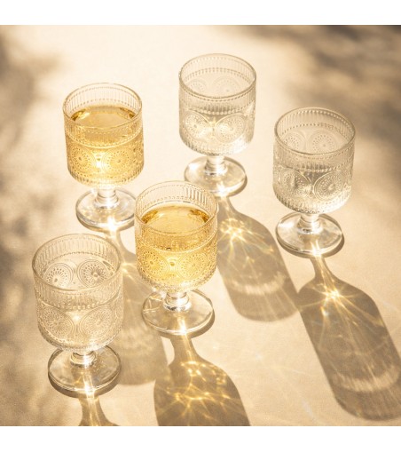 Zestaw 4 szklanek SHP FLORES              transparentny