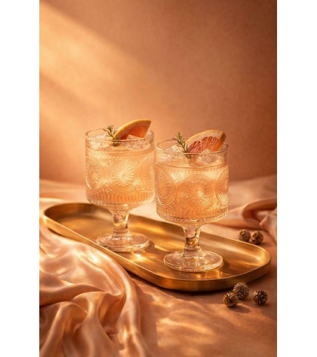 Zestaw 4 szklanek SHP FLORES              transparentny