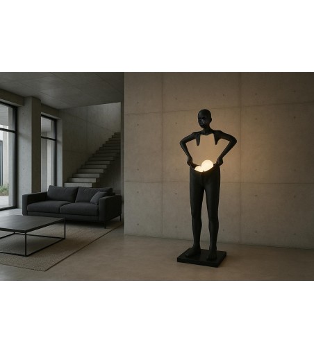 MOOSEE lampa podłogowa HUMAN HOUDINI      czarna