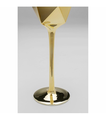 KARE komplet 4 kieliszków do szampana     DIAMOND 365 ml złoty