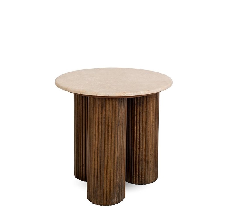 MaMaison stolik RAGNO 50 marmur / drewno