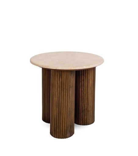 MaMaison stolik RAGNO 50 marmur / drewno