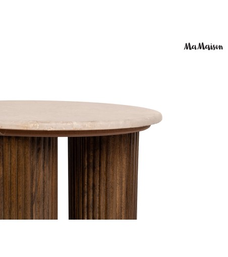 MaMaison stolik RAGNO 50 marmur / drewno