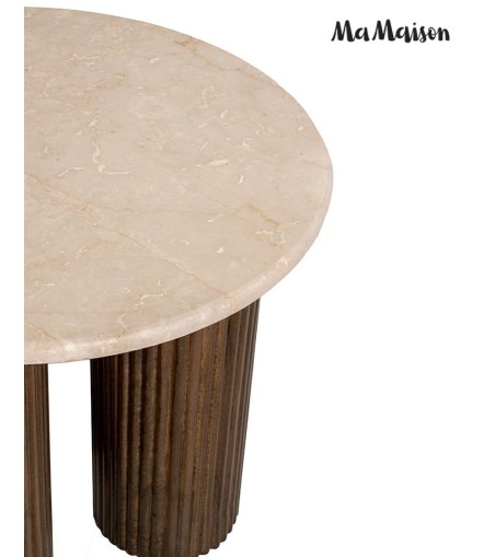 MaMaison stolik RAGNO 50 marmur / drewno