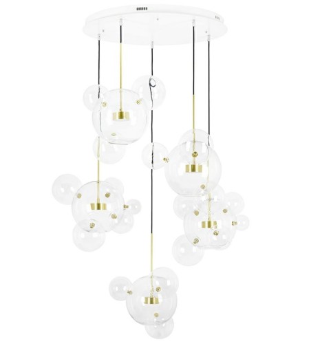 MOOSEE Lampa wisząca CAPRI DISC 5 złota