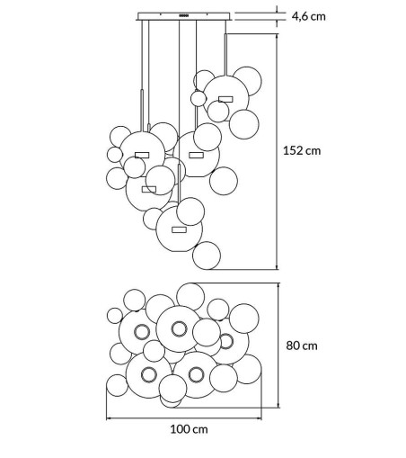 MOOSEE Lampa wisząca CAPRI DISC 5 złota