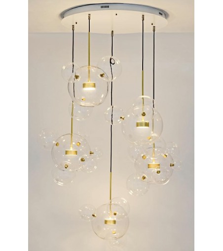 MOOSEE Lampa wisząca CAPRI DISC 5 złota