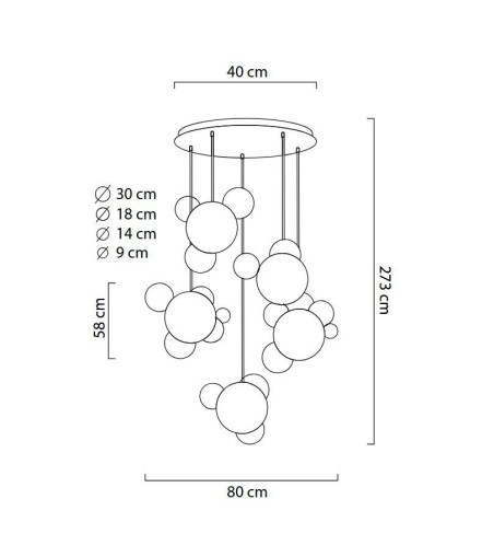 MOOSEE Lampa wisząca CAPRI DISC 5 złota
