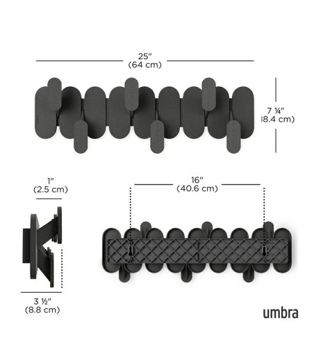 UMBRA wieszak na ubrania TEMPO 6 czarny