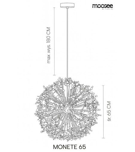 MOOSEE lampa wisząca MONETE 65 złota