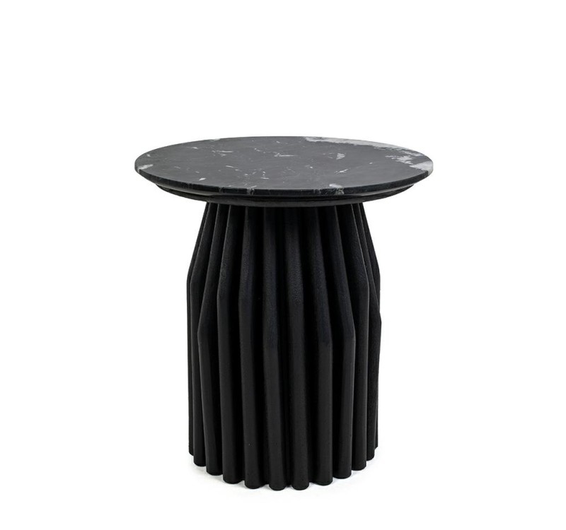 MaMaison stolik LEVANTE 50 czarny marmur  / drewno
