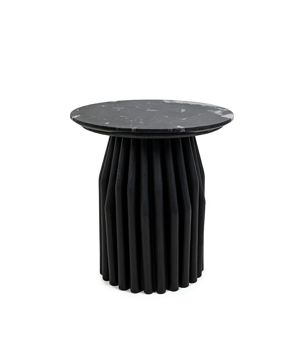 MaMaison stolik LEVANTE 50 czarny marmur  / drewno