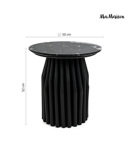 MaMaison stolik LEVANTE 50 czarny marmur  / drewno