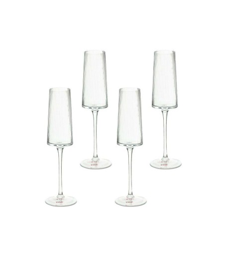 KARE komplet 4 kieliszków do szampana     RIFFLE 215 ml