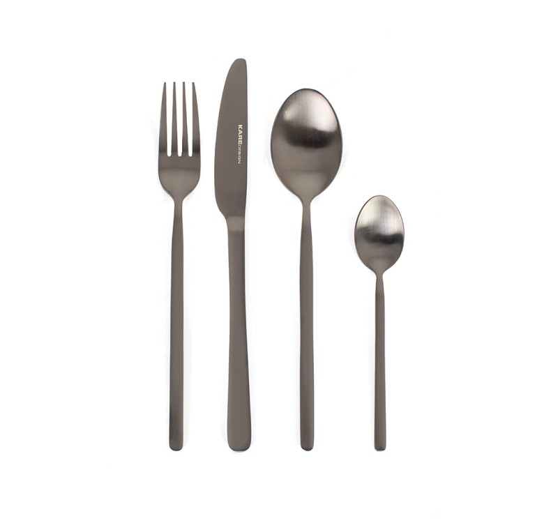 KARE zestaw sztućców GLORIA MATT BLACK    16 szt.