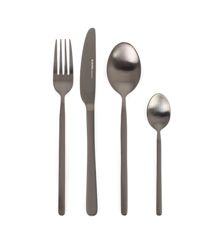 KARE zestaw sztućców GLORIA MATT BLACK    16 szt.