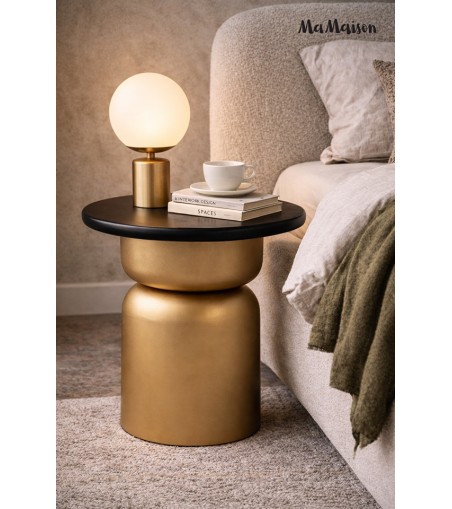MaMaison stolik LEONARDO 39 czarny /      złoty