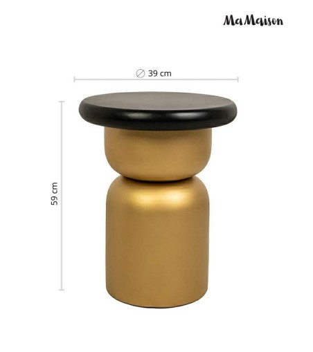 MaMaison stolik LEONARDO 39 czarny /      złoty