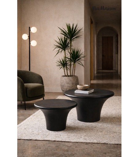 MaMaison zestaw stolików kawowych PODIUM  60 / 75 czarny