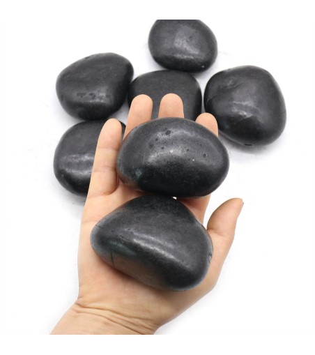 Kamień dekoracyjny ogrodowy OTOCZAK       POLEROWANY 3-5 cm 2 kg czarny