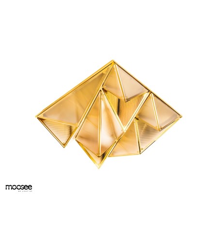 MOOSEE lampa sufitowa / plafon PYRAMIDS   złota