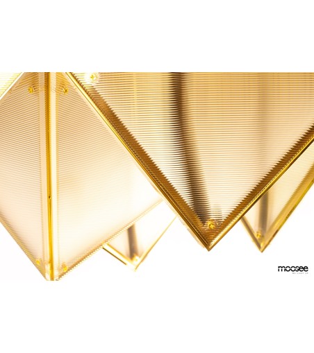 MOOSEE lampa sufitowa / plafon PYRAMIDS   złota