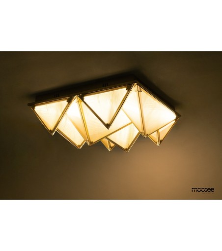 MOOSEE lampa sufitowa / plafon PYRAMIDS   złota