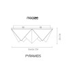 MOOSEE lampa sufitowa / plafon PYRAMIDS   złota