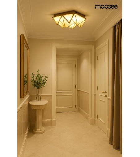 MOOSEE lampa sufitowa / plafon PYRAMIDS   złota