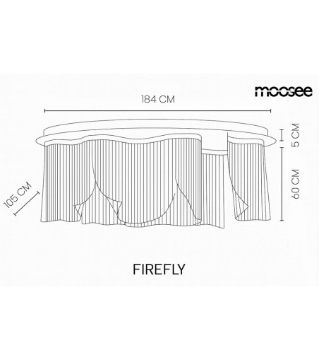 MOOSEE lampa sufitowa / plafon FIREFLY    180 złota