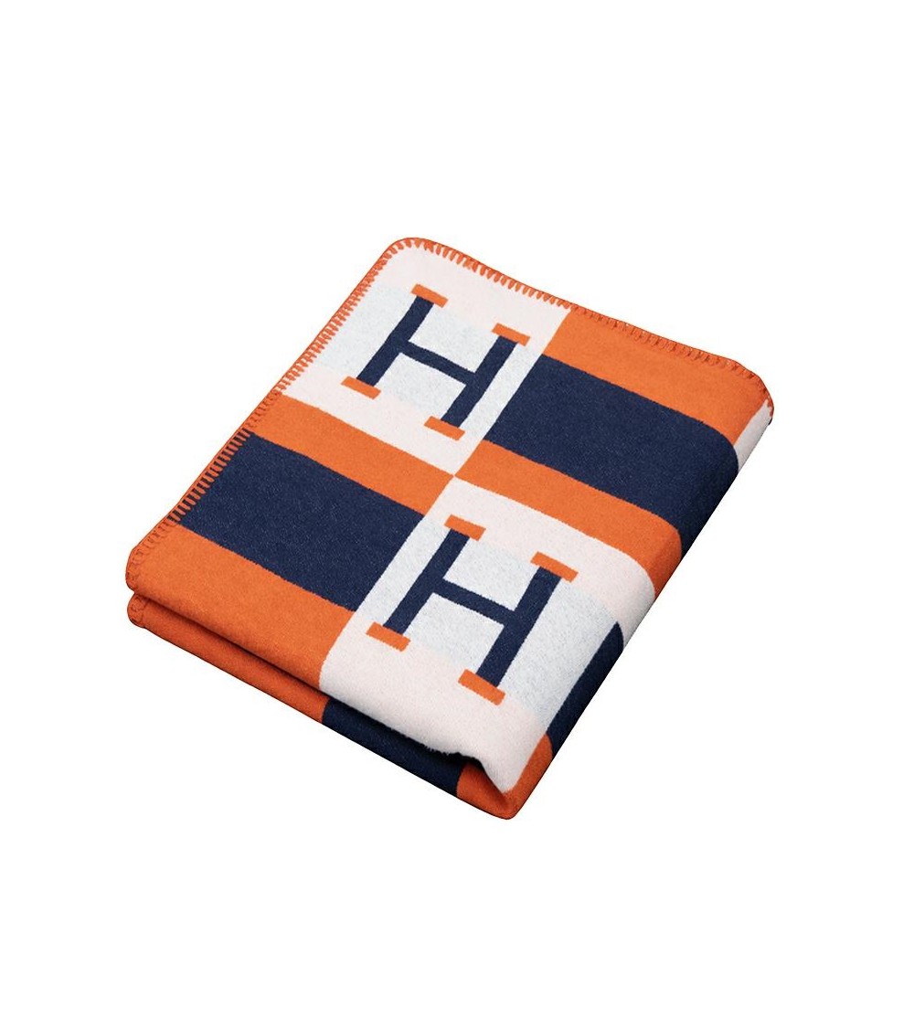 Koc SHP PARIS HOME granatowy /            pomarańczowy