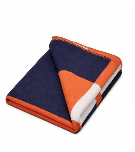 Koc SHP PARIS HOME granatowy /            pomarańczowy