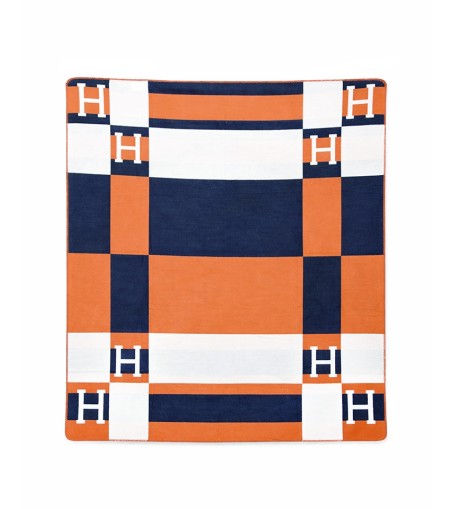 Koc SHP PARIS HOME granatowy /            pomarańczowy