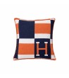 Poduszka dekoracyjna SHP PARIS HOME       granatowa / pomarańczowa
