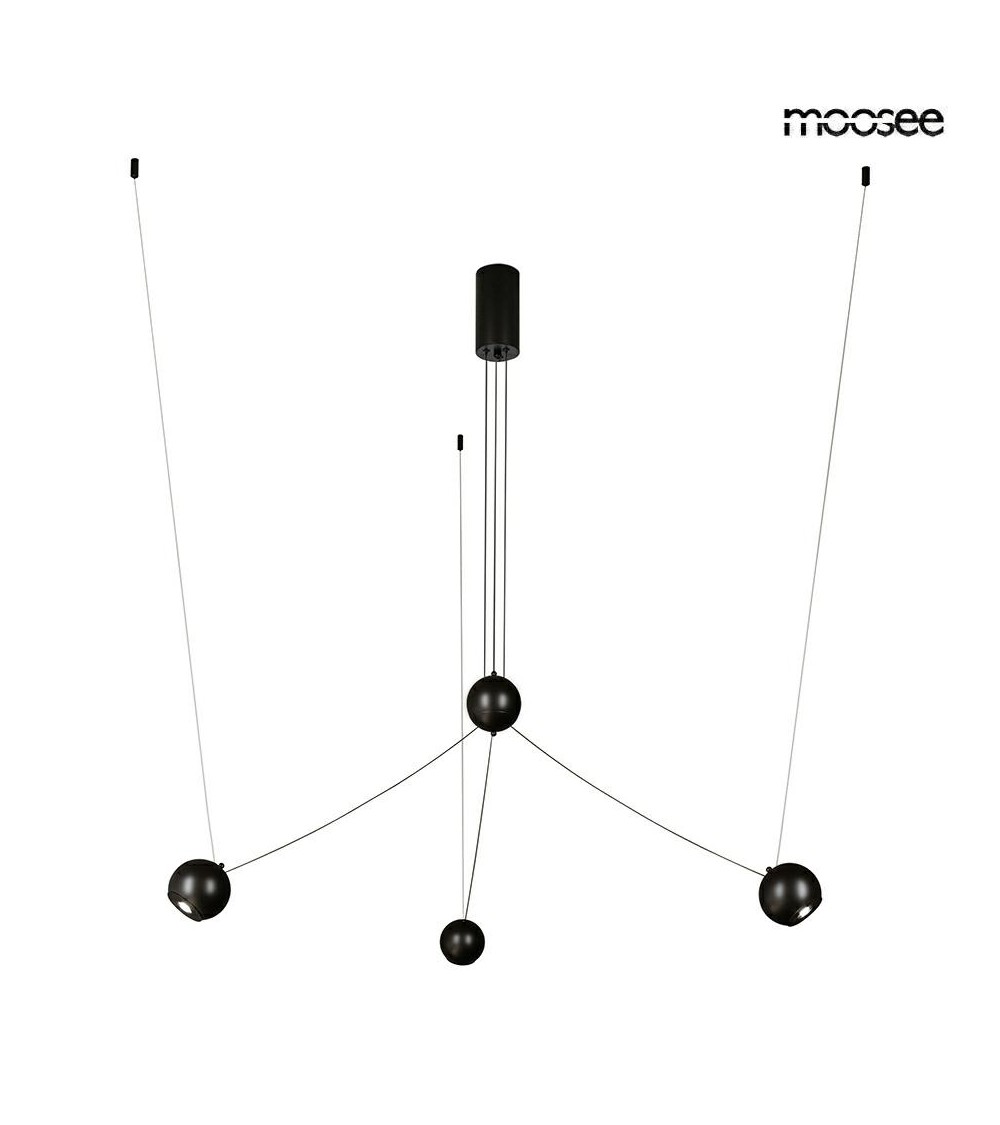 MOOSEE lampa wisząca OCTO 3 czarna