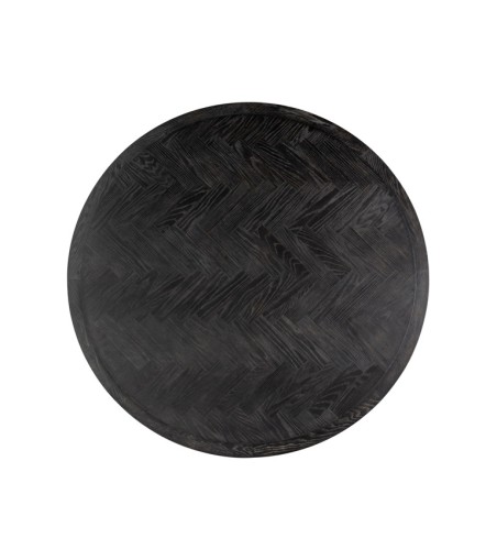 RICHMOND stół jadalniany BLACKBONE BRASS - 140, fornir dębowy, mosiądz, metal