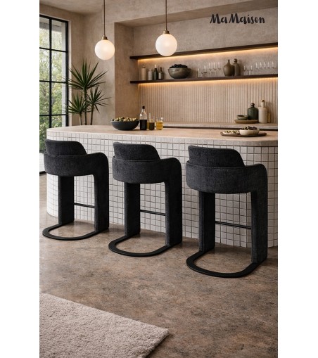 MaMaison krzesło barowe BORA czarne