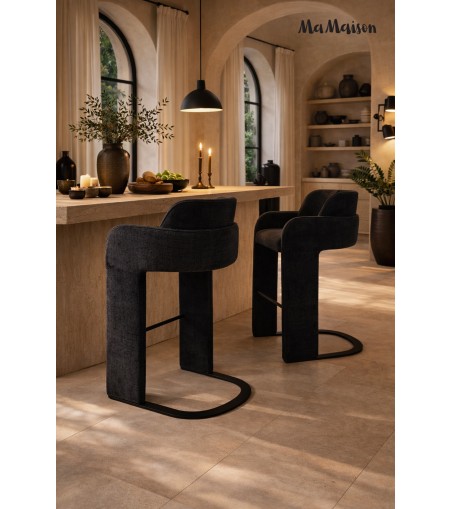 MaMaison krzesło barowe BORA czarne