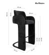 MaMaison krzesło barowe BORA czarne