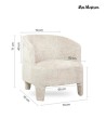 MaMaison fotel OSCAR beżowy