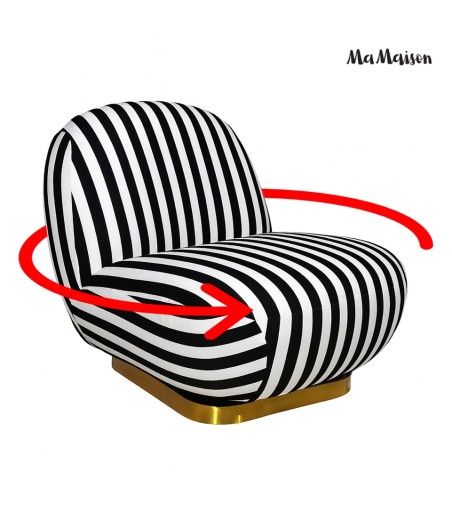 MaMaison fotel obrotowy AZURE biały /     czarny