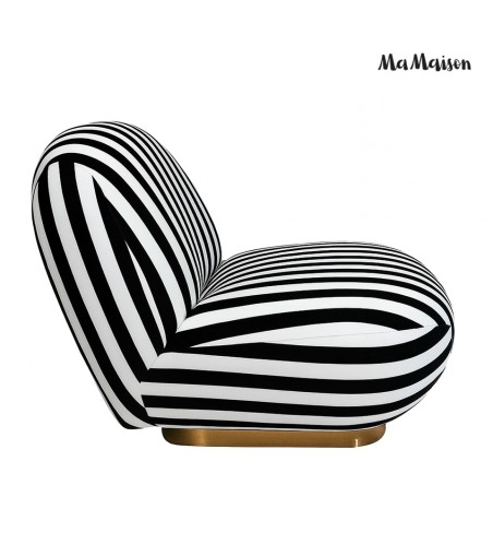 MaMaison fotel obrotowy AZURE biały /     czarny