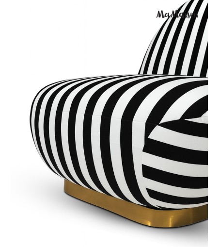 MaMaison fotel obrotowy AZURE biały /     czarny