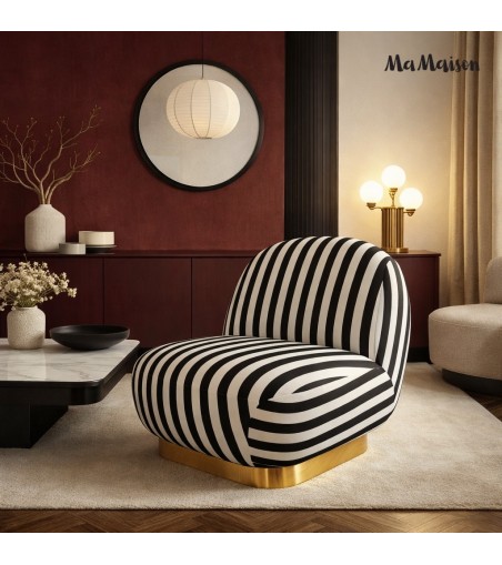 MaMaison fotel obrotowy AZURE biały /     czarny