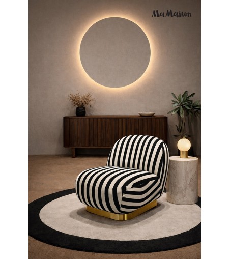 MaMaison fotel obrotowy AZURE biały /     czarny