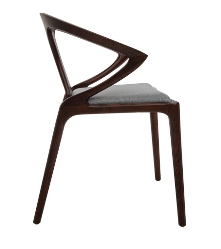 Krzesło INEZ orzech / szare