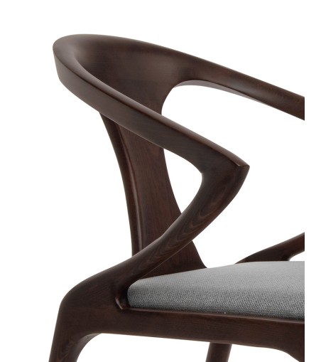 Krzesło INEZ orzech / szare