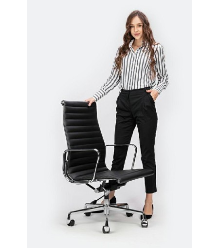 Fotel biurowy AERON PRESTIGE PLUS chrom  - skóra naturalna, aluminium