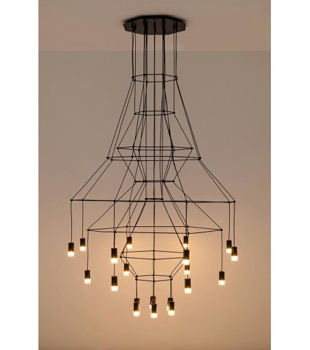 MOOSEE lampa wisząca FLUSSO 20 czarna